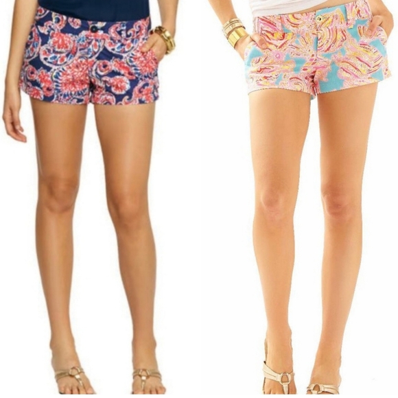 Lilly Pulitzer Pants - Lilly Pulitzer - Colorful Tropical Print Shorts (Bundle of 2)